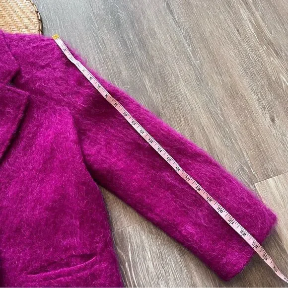 Vintage 1980’s Wayne Stuart pink mohair wool double breasted blazer jacket 8